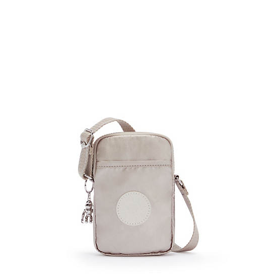 Kipling Tally Metallic Crossbody Phone Bag Metallic Glow | CA 1368IL